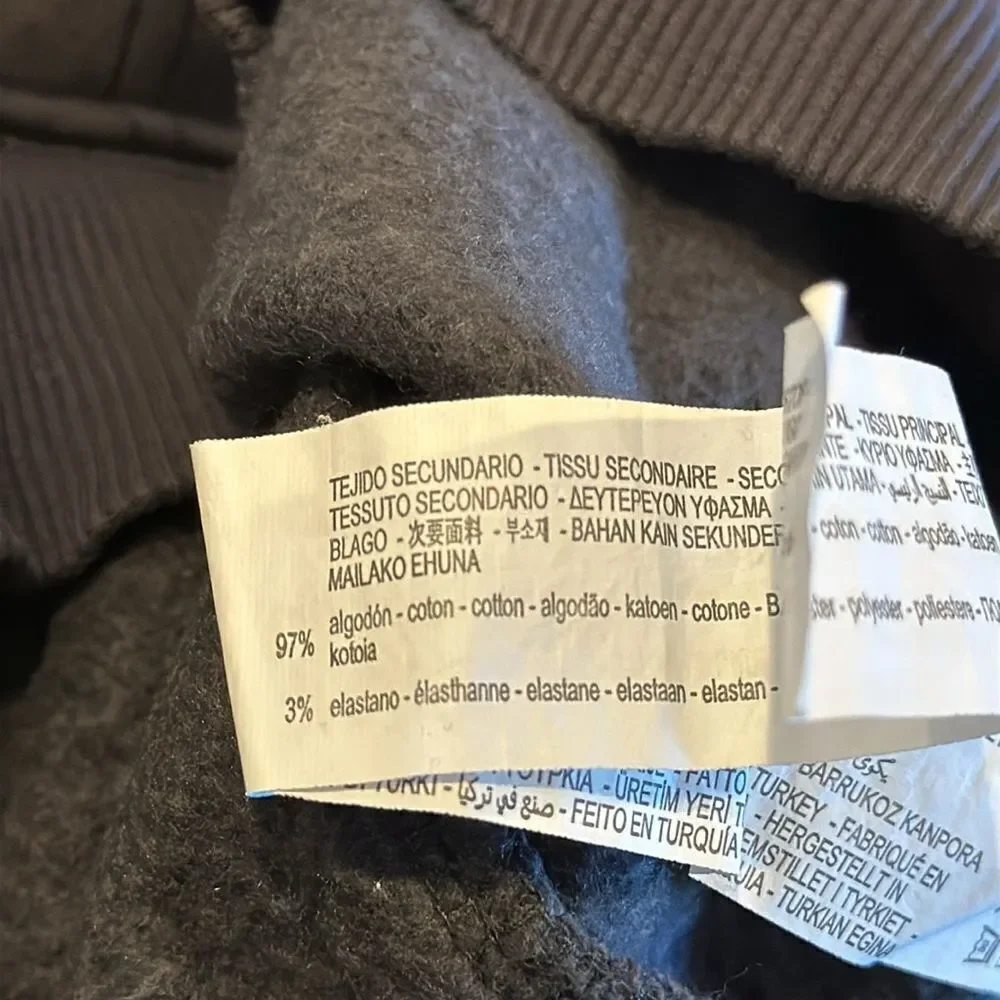 Zara Boys Dark Grey Crewneck Sweatshirtry with Text Writing All Over - Size 9